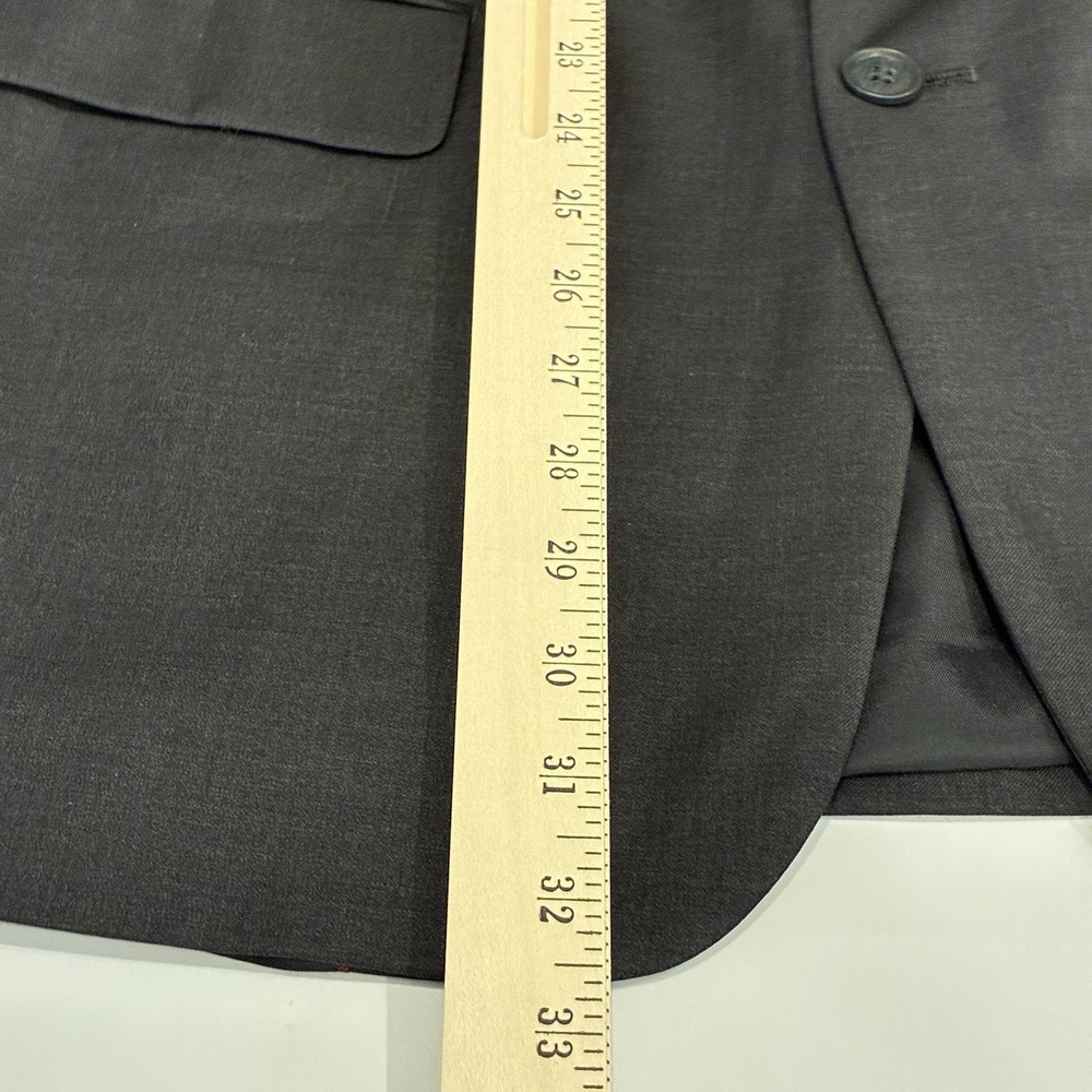 Santorelli Linea Blu Blazer 100% Super 140s ExtraFine Merino Wool Men 42R Black - Picture 15 of 16